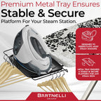 Bartnelli Pro Luxury Ironing Board - Extra Wide 51x19 Ironing Surface, Ultra-Premium Aluminum Build, Includes Steam Iron Rest, Adjustable Height, Foldable, European Made