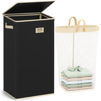 SOLEDI 100L Laundry Hamper with Lid, Large Collapsible Laundry Basket