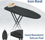 Ironing Board 43x13 with Iron Rest, RAINHOL Black Full Size Iron Board