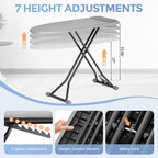 APEXCHASER Foldable Compact Heigh Adjustable Ironing Board with Silicone
