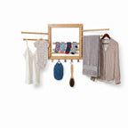 Honey-Can-Do Bamboo Collapsible Clothes Drying Rack, 25 Linear Feet
