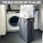 Goodpick 75L Laundry Basket with Wheels & Removable Wash Bag for Dorm