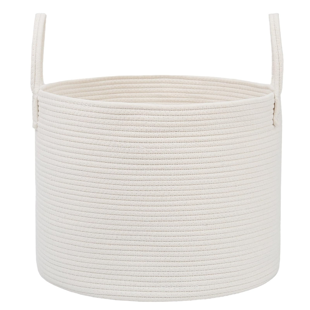 JMvicyroam 65L Extra Large Machine Washable Cotton Rope Blanket Basket