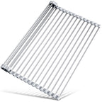Tomorotec Roll Up Dish Drying Rack Over Sink, 304 Steel, 17.7x15.5, Grey