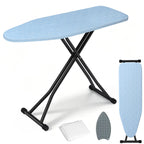 Ironing Board Adjustable Height Folding Ironing Board with Iron Pad, Heat-Resistant Cover, Thick Steel Tube Compact Iron Board (Grey)