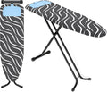 APEXCHASER Ironing Board Full Size, Iron Board with Silicon Rest, Foldable Ironing Boards Standard Size, Heavy Duty Iron Stand Boads, Ironing Table with 7 Height Adjustable Anti-Slip Feet, 13x43 Gray