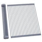 Ohuhu Over Sink Dish Drying Rack Silicone Wrapped 17.6" W x 15.4" L Large Over the Sink Roll Up Dish Drainer - Foldable Sink Drying Rack Rolling Drain Mats Anti-Slip Multipurpose for Kitchen Counter