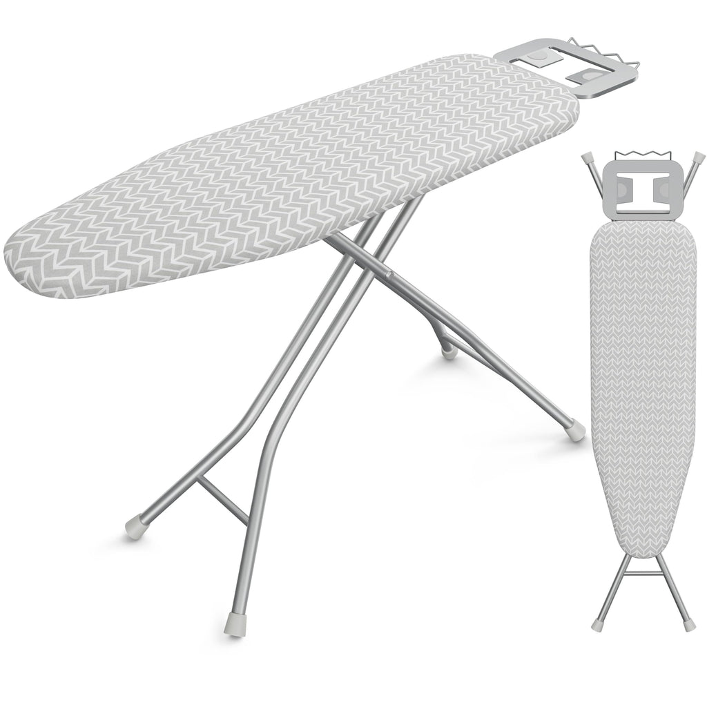 Yaheetech Ironing Board 43"x14" with Heavy Duty Iron Rest, Foldable, Beige