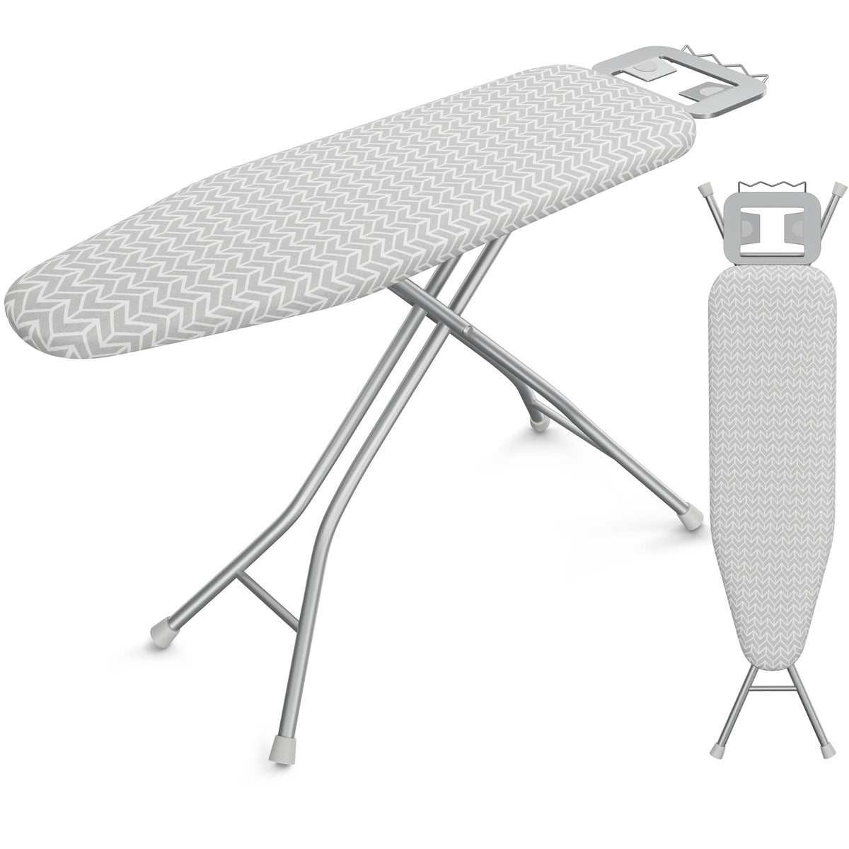 Yaheetech Ironing Board 43"x14" with Heavy Duty Iron Rest, Foldable, Beige