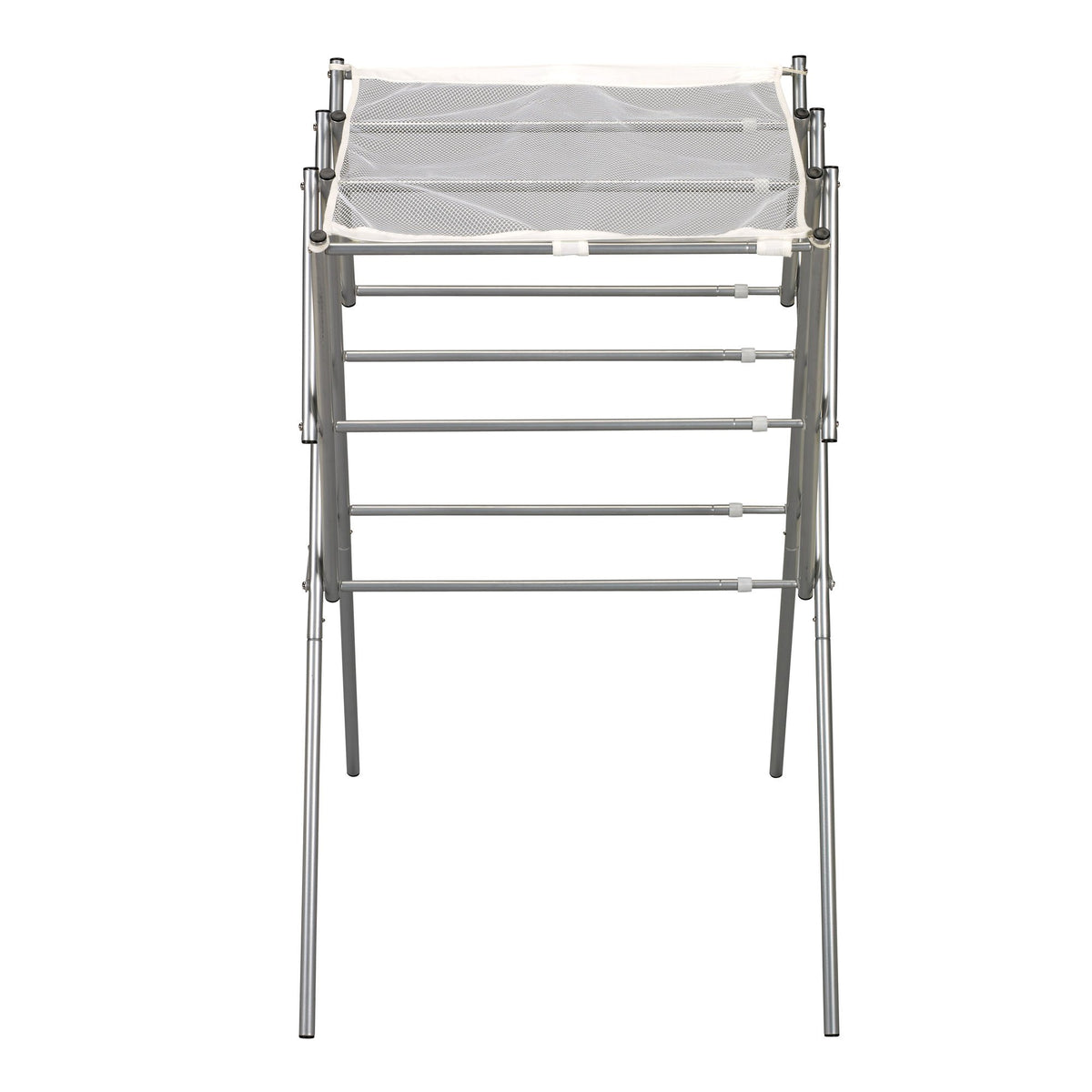 Household Essentials Clothes Drying Rack, Foldable, Expandable and Collapsible Laundry Drying Rack, Silver