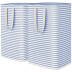 Lifewit 80L Large Laundry Baskets, Laundry Hampers Bags, 2 Pack, Beige
