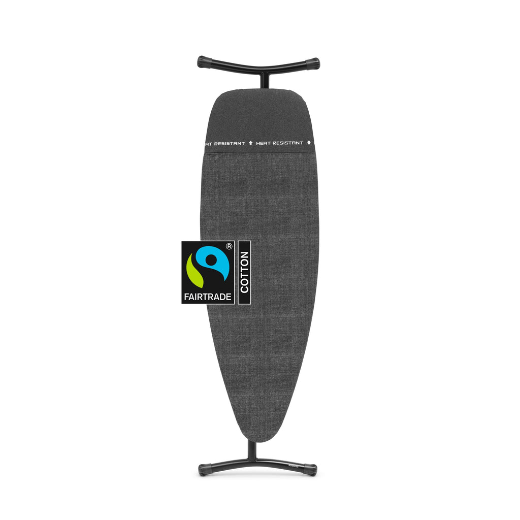Brabantia Premium Ironing Board with Heat Resistant Parking Zone | X-Large (Size D) | Fairtrade Titan Oval | Tall & Wide, Adjustable Height (31-40"), Easy Fold, Anti-Collapse Lock, Non-Slip Feet