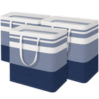 BlissTotes 3-Pack Laundry Basket, Collapsible Laundry Hamper, Grey, 75L