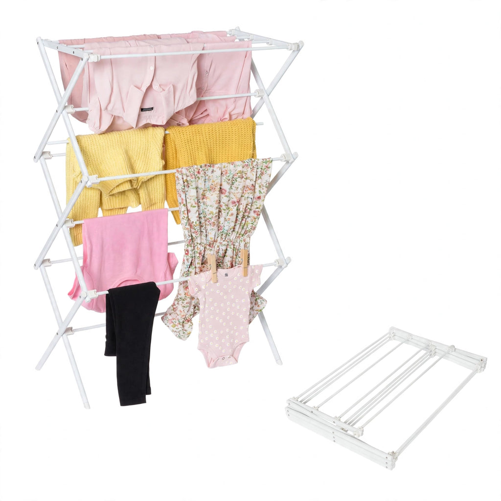 Honey-Can-Do 6-Tier Collapsible Clothes Drying Rack, 30", White