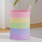 VIPOSCO 72L Tall Woven Laundry Basket Hamper, White