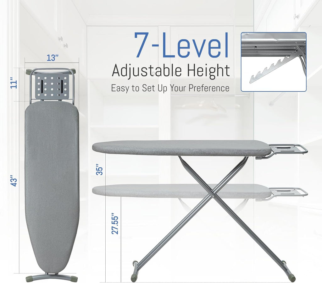 Ironing Board Full Size 43"x13" Silver Heavy Duty