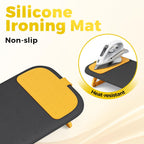 KINGBOARD Small Ironing Board with Iron Mat, Tabletop Iron Board, Black