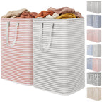 Lifewit 80L Large Laundry Baskets, Laundry Hampers Bags, 2 Pack, Beige