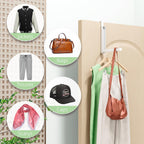BAKON Over The Door Hanger Folding Clothes Drying Rack, Folding Hanging Coat Rack for Indoor Laundry Room Compact Small Space Foldable Portable Clothing Hanger Hook Collapsible- 2 Pack
