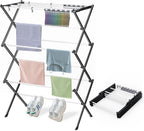 Foldable Drying Rack Clothing Clothes Drying Rack White-1pack