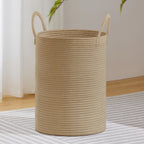 VIPOSCO 72L Tall Woven Laundry Basket Hamper, White