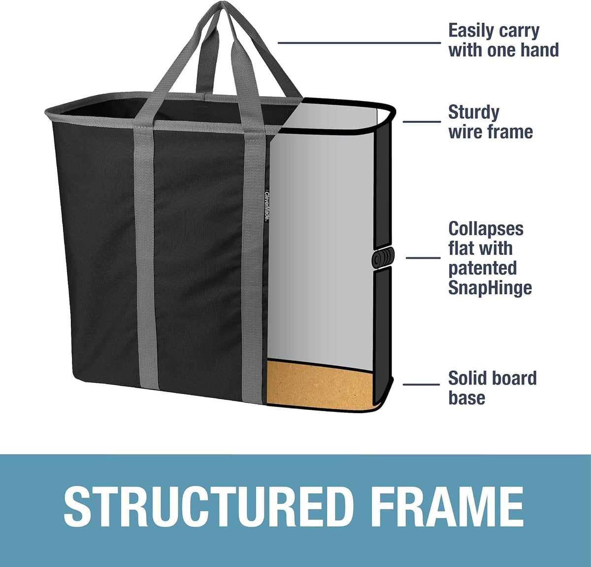 Collapsible Laundry Caddy - Denim/Shadow Gray(2PK)