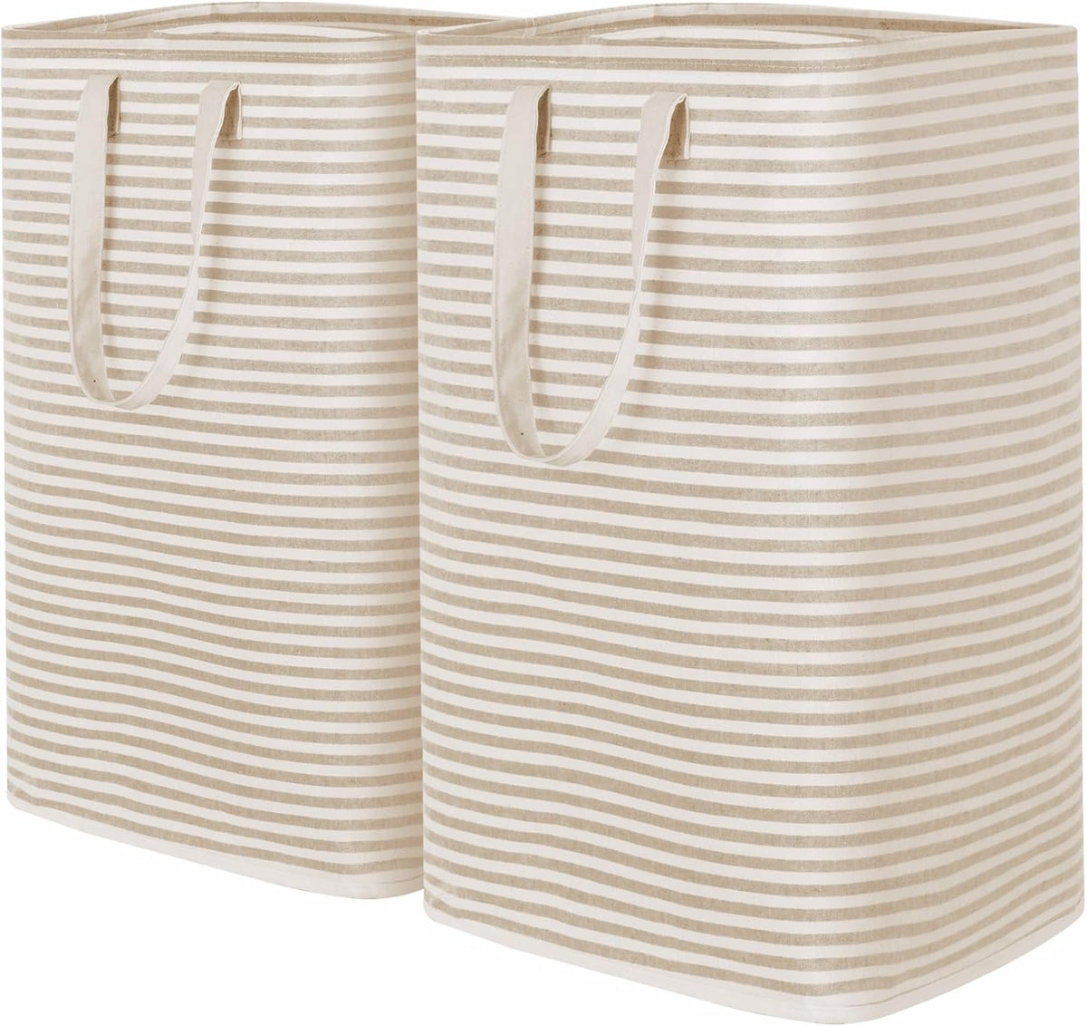 Lifewit 80L Large Laundry Baskets, Laundry Hampers Bags, 2 Pack, Beige