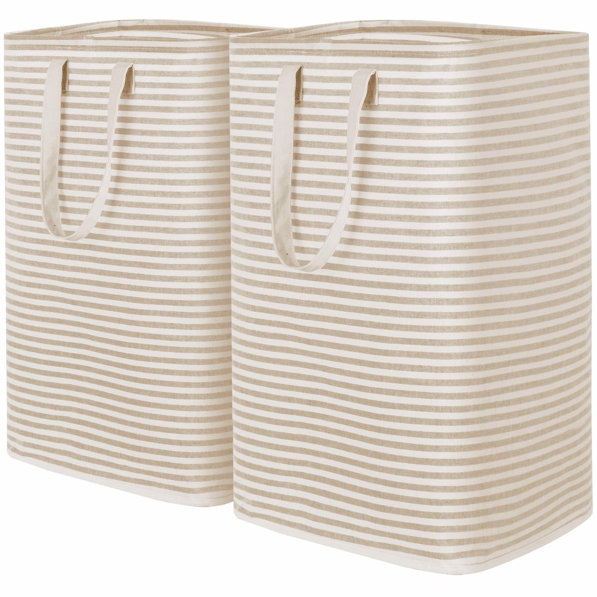 Lifewit 80L Large Laundry Baskets, Laundry Hampers Bags, 2 Pack, Beige