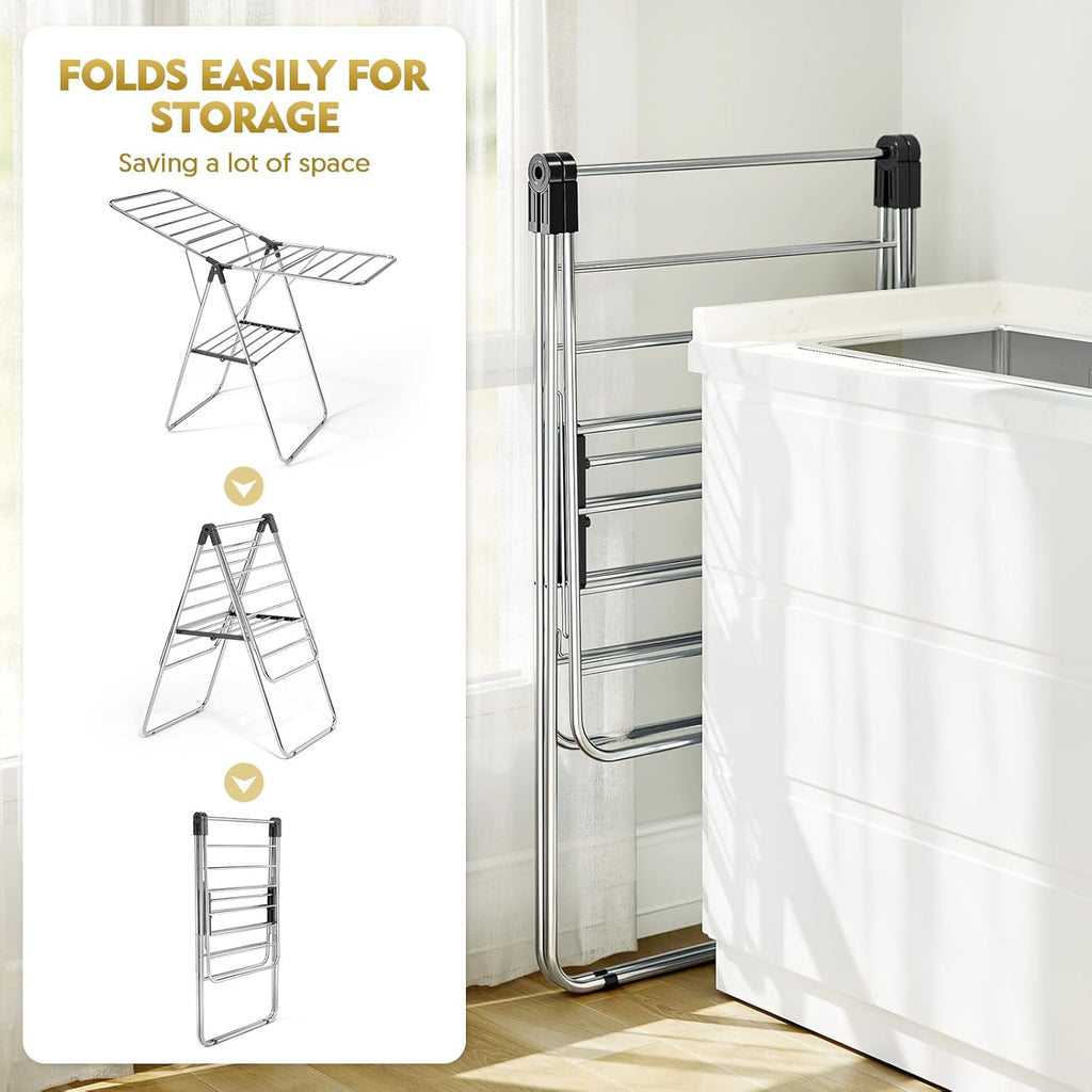 APEXCHASER Large Stainless Steel Clothes Drying Rack