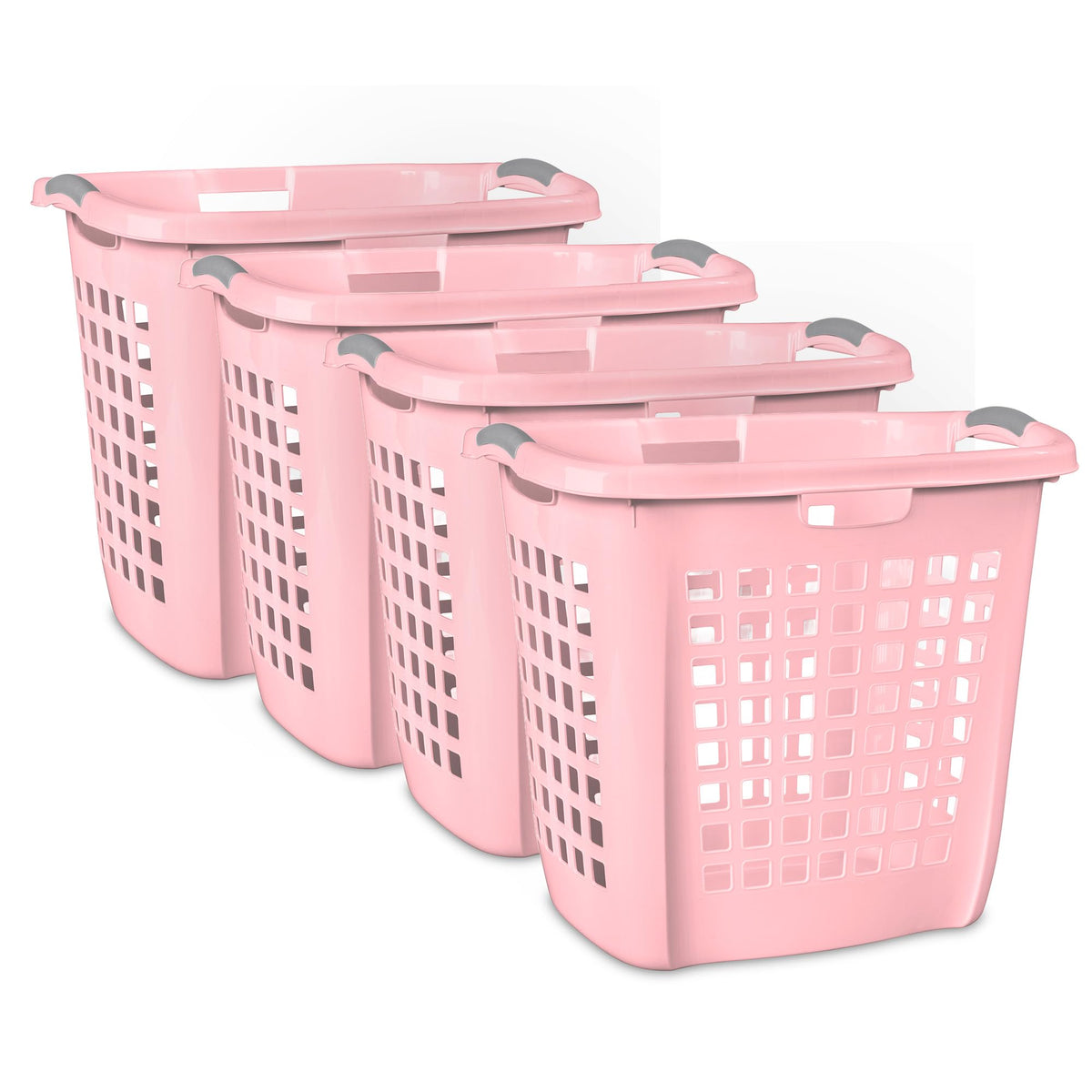 Sterilite Ultra Easy Carry Hamper, Laundry Basket Organizer, 4-Pack