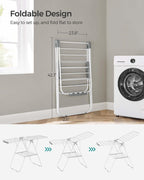 SONGMICS Clothes Drying Rack, Foldable Space-Saving Laundry Drying Rack
