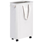 efluky Slim Laundry Hamper with Wheels, Rolling Laundry Basket for Clothes, Small Laundry Basket for Bedroom, Dorm and Laundry Room, 60L (12.7 Gallons) Beige