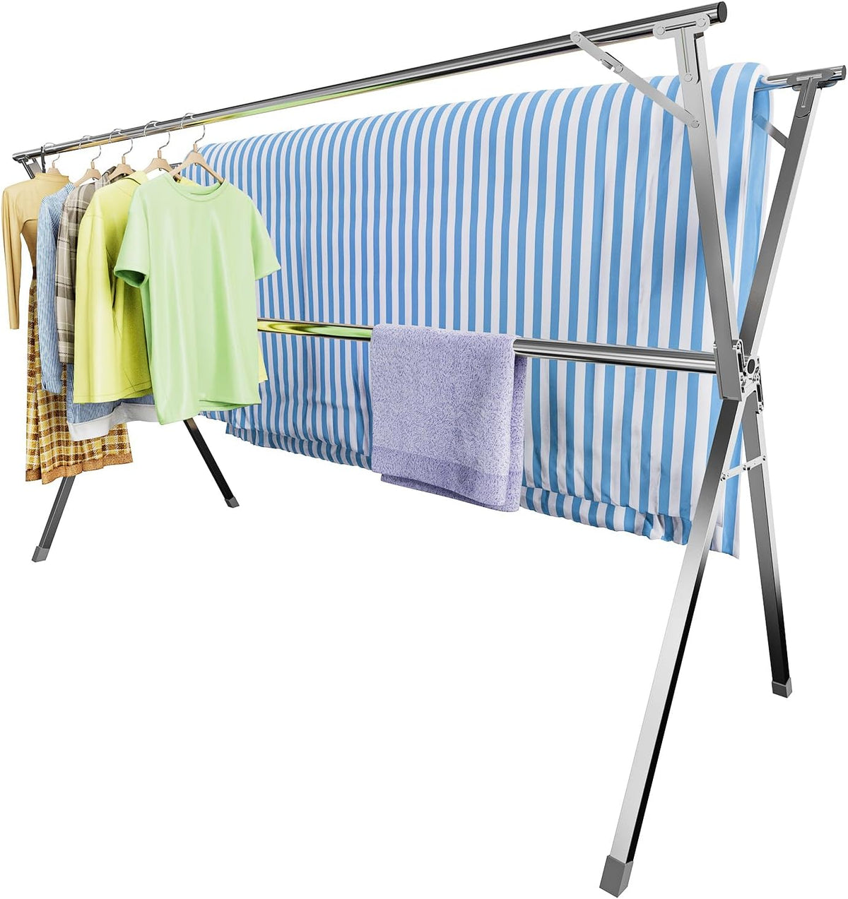 95" Clothes Drying Rack,Laundry Drying Rack Clothing for Indoor Outdoor