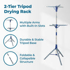 Honey-Can-Do 2-Tier Tripod Clothes Drying Rack, 73", Chrome Steel