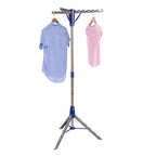 Honey-Can-Do 64-Inch Steel Tripod Clothes Drying Rack, Foldable Collapsible Laundry Stand with 3 Rotatable Arms, Holds 30 Hangers, Space-Saving Indoor Outdoor Air Dry Rack, Blue