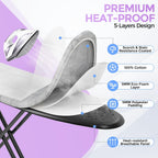 APEXCHASER Foldable 7-Level Heigh Adjustable Ironing Board with Iron Rest