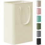 Lifewit Slim Collapsible Laundry Basket with Handles, 50L, Beige