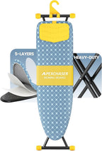 APEXCHASER Foldable 7-Level Heigh Adjustable Ironing Board with Iron Rest