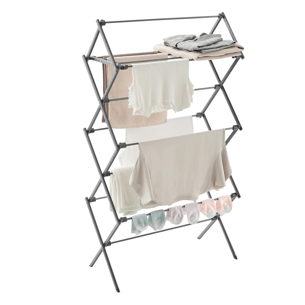 SONGMICS Foldable Clothes Drying Rack, 29.5 x 14.6 x 53.1 Inches