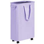 efluky Slim Laundry Hamper with Wheels, Rolling Laundry Basket for Clothes, Small Laundry Basket for Bedroom, Dorm and Laundry Room, 60L (12.7 Gallons) Beige