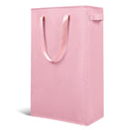 Odonata Slim Laundry Hamper Handles Collapsible Laundry Basket Thin Dirty Clothes Basket Narrow Laundry Bag Foldable Dirty Hamper 45L (Beige)