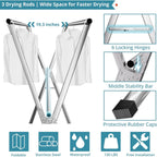 JAUREE 79" Clothes Drying Rack, Drying Rack Clothing Folding Indoor Outdoor