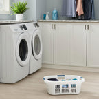 Rubbermaid Hip-Hugger Laundry Basket, X-Large, 2.1 Bushel, White