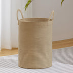 VIPOSCO 72L Tall Woven Laundry Basket Hamper, White