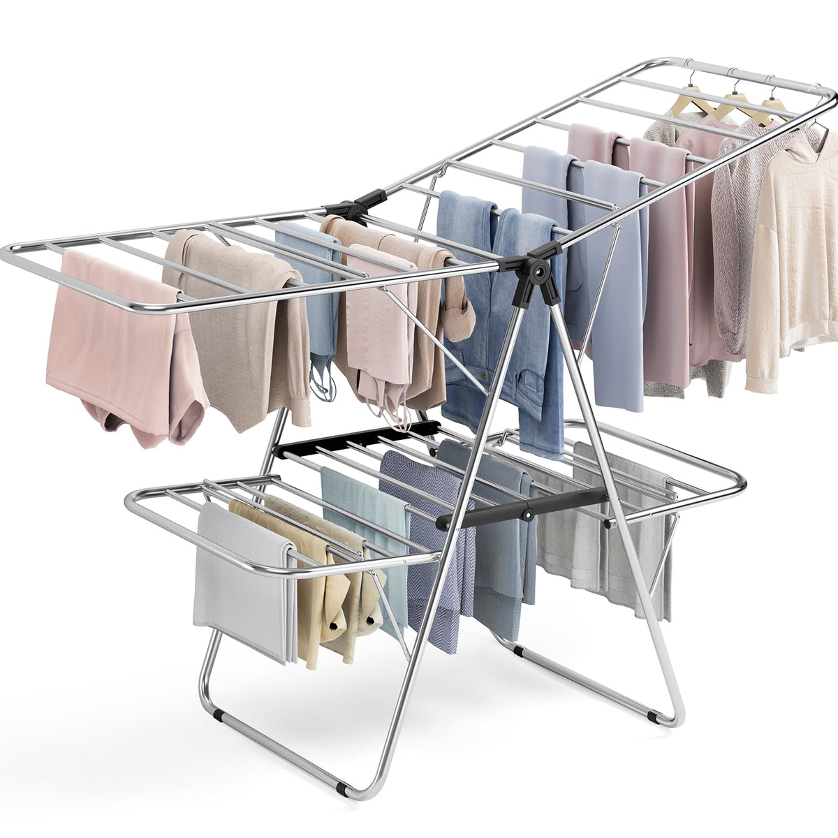 APEXCHASER Large Stainless Steel Clothes Drying Rack