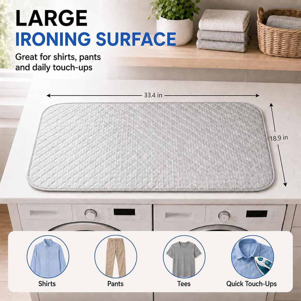 Sukh Magnetic Ironing Mat - Foldable Double Sided Portable Ironing Pad