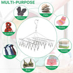 Herb Drying Rack for Drying Spices, Rustproof Dryer with 30 Hooks