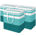 BlissTotes 3-Pack Laundry Basket, Collapsible Laundry Hamper, Grey, 75L