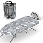 KINGBOARD Small Ironing Board with Iron Rest, Extra Thick Cover 30x12 Blue