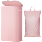 Lifewit Slim Laundry Basket with Lid and Removable Bag, 65L, Beige